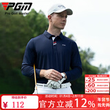 PGM 高尔夫服装 春秋男士长袖T恤 比赛同款球服 速干衣服 YF095-藏青色 M
