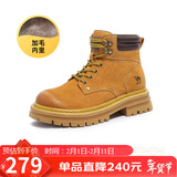 骆驼（CAMEL）山丘经典大黄靴户外工装马丁靴 L23W076065M 土黄（毛里） 37