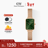 丹尼尔惠灵顿（DanielWellington）DW女士手表复古方盘小绿表轻奢石英腕表送女友情人节礼物DW445