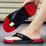 欧伦啄木鸟人字拖鞋男2026夏季新款外穿防滑软底凉拖潮流休闲夹脚沙滩凉鞋男 蓝色 40