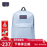 JANSPORT杰斯伯双肩包女学生旅行包26L旅行轻便透气书包男背包 4QUT7G7 雾霾蓝-侧边袋