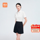 HLA海澜之家短袖衬衫夏季商务通勤纯色正装衬衣女装