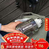 乐扣乐扣（LOCK&LOCK）小水库大容量塑料运动水杯户外冷水壶刻度把手男女杯子2.2L白色