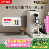 柏翠(petrus)咖啡机小白觉醒意式家用小型半自动蒸汽打奶泡PE3663