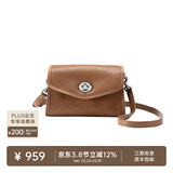 裘真信封包女链条斜挎单肩包休闲复古小包植鞣头层牛皮包包 大象灰-中号