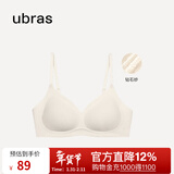 ubras【断码特惠】钻石纱夹心软支撑背勾隐形无钢圈文胸罩小胸聚拢内衣 燕麦奶色 S+ 70C-70D