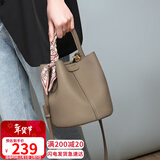 YUYULA牛皮包包女包水桶包高端品牌斜挎手提包生日情人节礼物送女友老婆