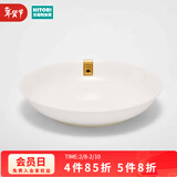 NITORI宜得利家居 现代简约碗碟盘子圆盘汤勺纯白骨瓷系列餐具套装 7.5英寸圆盘 纯白骨瓷