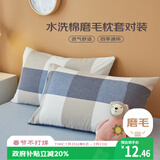 艾薇枕头套磨毛枕套一对儿童枕套卡通学生单人枕套 简兮格 48*74cm