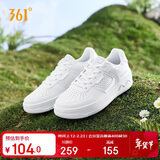 361°运动女鞋春夏季透气开学厚底增高小白休闲板鞋子女682426611-1