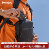 tomtoc高性能斜挎包便携旅行小包男女轻便防水小挎包手机包随身小包T37 暗影黑 1.3L｜轻便出行