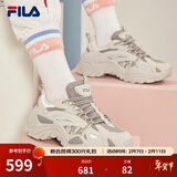 FILA斐乐SOFIA鱼刺鞋女鞋跑步鞋复古老爹鞋女增高鞋休闲鞋 南极灰/合金灰-AG 35.5