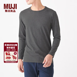 MUJI MUJI 男式 使用了棉的冬季内衣圆领长袖T恤 69AA452打底衫打底衣 炭灰色 XS
