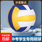 【中考训练】专用排球中小学比赛用球体考成人儿童软硬5号排球 5号 标准黄白蓝 裸球