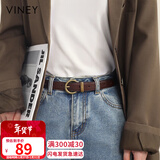 viney牛皮女士皮带复古针扣裤带时尚简约裙带百搭轻奢腰带装饰生日礼物