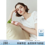 范思蓝恩黑色法式气质显瘦连衣裙女夏季赫本风小黑裙设计感12125 柔花白色 S