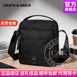 Colrtn Kwecr男士单肩包商务休闲斜挎包大容量背包时尚百搭挎肩包斜肩包男包 CK黑色大号24*22*8.5（10英寸）
