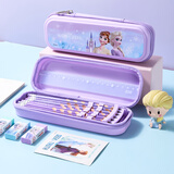 迪士尼（Disney）文具盒 小学生铅笔盒女孩儿童笔袋笔盒幼儿园收纳袋学习用品 艾莎公主A88050-F2