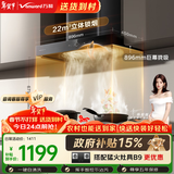 万和【小双翼X739A·深腔双吸】顶吸欧式T型抽排22风量家用大吸力免拆洗自清洗可配燃气灶油烟机