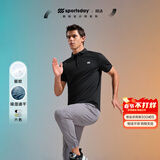 海澜之家短袖POLO衫男款凉感抗菌防螨翻领短袖男夏季 【驱蚊】黑色4K XL 180/96A 推荐76-82kg