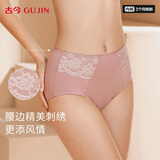 古今【全网已售50W+】女士高腰内裤收腹氨棉蕾丝性感透气提臀三角小裤 浅紫色 【 1条 XL 170 /95