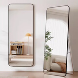 星恺（XINGKAI）穿衣镜落地镜全身镜试衣镜壁挂镜窄框镜子JY89黑146*36铝合金