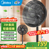 美的（Midea）电风扇家用七叶遥控定时大风力落地扇宿舍卧室低噪轻音台式立式摇头空气循环电扇 【经典热卖丨射频遥控】