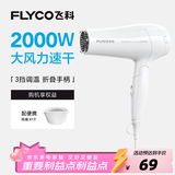 飞科（FLYCO）电吹风机家用发廊大功率2000W速干恒温便携可折叠白色FH6232