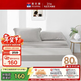 富安娜全棉床笠纯棉单件床罩80S长绒棉床垫罩1.8x2米米双人床垫保护套