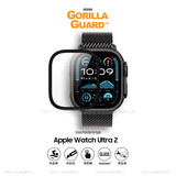 猩球卫士适用苹果Apple Ulta3手表膜金属边框表盘全覆盖防摔防磨高铝玻璃钢化膜49-黑色