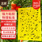 北蔬 粘虫板黄板诱虫板家用菜园大棚 15*20cm双面粘虫板20张带扎丝