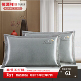 恒源祥 夏凉枕套舒适凉爽冰藤枕套成人学生凉席冰丝枕头套 冰藤枕套-银杏叶 【一对装】 48cm*74cm