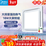 美的（Midea）【顶排】排气扇换气扇照明一体浴室厨房卫生间吊顶排风1级能效