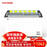 妮雪超市冰柜商用展示柜卧式冰柜商用冷柜冷藏冷冻柜冰棍雪糕柜保鲜柜冰糕柜冰淇淋柜透明玻璃冰柜 588雪糕柜1.5m长【铜管新款带价格条】