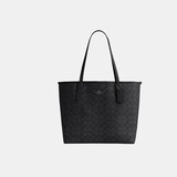 蔻驰（COACH）【品牌直供】女包CITY33大容量托特包木炭灰CV976生日礼物送女友