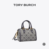 Tory Burch汤丽柏琦【礼物】 T MONOGRAM 迷你提花波士顿斜挎酒桶包82939 Tory 海军蓝  405