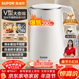 苏泊尔（SUPOR）电水壶烧水壶 1.5L小容量热水壶 304不锈钢健康内胆 双层防烫 电热水壶 SW-15T80A 