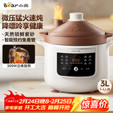 小熊（Bear）电炖锅 电炖盅电砂锅 煲汤锅炖汤锅紫砂锅 燕窝炖盅 煮粥婴儿辅食锅电煮锅 3L DDG-K30H1