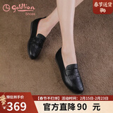 金利来（Goldlion）【新年礼物】女鞋软底妈妈单鞋深口平底乐福鞋G638310038黑色36