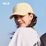 MLB帽子男女情侣棒球帽软顶鸭舌帽遮阳生日礼物3ACP7701N-50YEL