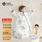 贝肽斯睡袋婴儿春秋恒温新生儿童宝宝睡袋一体式防踢被惊跳包被睡衣连体 飞驰 冬季加厚-竹棉（0-15℃） XL码建身高90-110cm年龄2.5-4岁