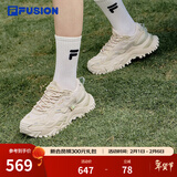 FILA FUSION斐乐女鞋BIANCO老爹鞋季新款硬糖鞋休闲鞋厚底运动鞋女 夏威夷果黄-MS 36.5