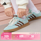 adidas「T头鞋」VL COURT复古休闲板鞋德训鞋男女阿迪达斯轻运动   浅闪光蓝/棕色/淡绿 (推荐女生买小半码)   40