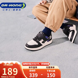 江博士学步鞋运动鞋秋季男女童舒适休闲国货儿童鞋B14243W001黑/米23