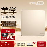 德力西（DELIXI） 开关插座 金色CD821无框大板 86型电源墙壁面板插座 空白面板