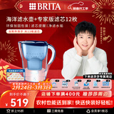 碧然德（BRITA）过滤净水器 家用滤水壶 净水壶 Marella 海洋系列+专家版滤芯12枚（含附件）