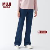 MUJI女式 弹力 牛仔 喇叭裤 (股下77cm) 女款裤子春季 蓝色 23inch 155/58A