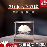 东之天地领养一朵云立方体水晶摆件奇妙云朵送女友闺蜜生日情人节毕业礼物 【雨云】立方体摆件1个(4*4cm)
