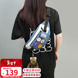 viney挎包男斜挎包胸包单肩包女腰包潮流小包轻便户外小背包尼龙帆布包