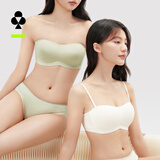 有棵树女士内衣无肩带薄款文胸小胸聚拢防滑裹胸隐形抹胸 抹茶绿 XL